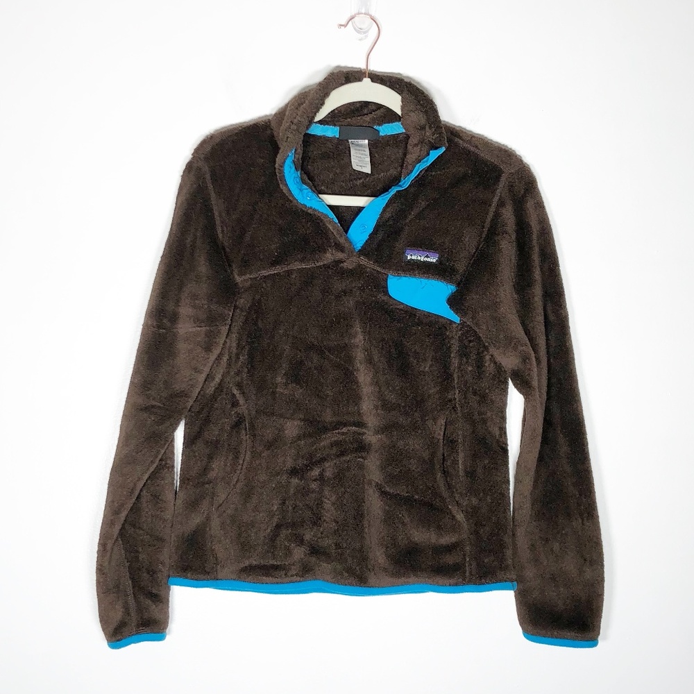 Patagonia Re-Tool Pullover Womens Small Brown Blue